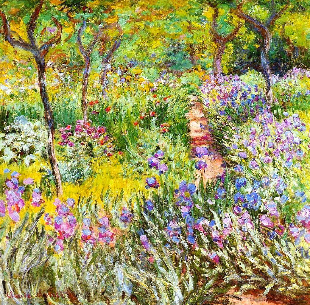 The Iris Garden at Giverny Claude Monet Impressionism Flowers Oil Paintings